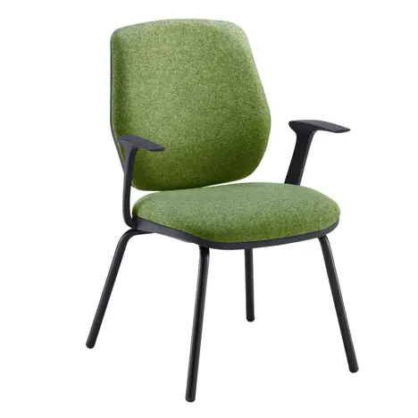 Tegan Fabric 4 Leg Frame Meeting Chair - Drawbridge - FL828